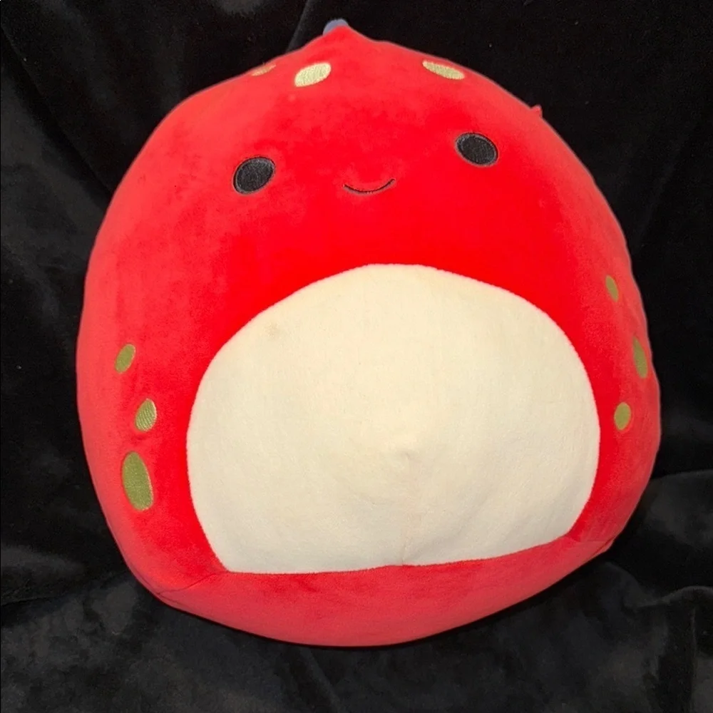 Squishmallows Red and White Strawberry Stuffed Animal